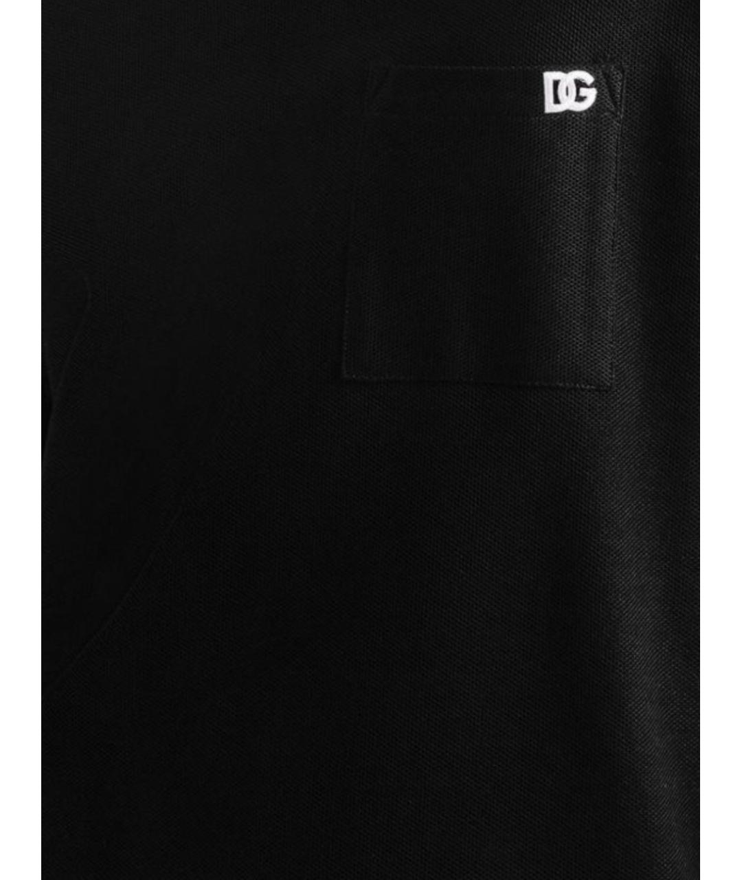 DOLCE&GABBANA Черная хлопковая футболка, фото 2