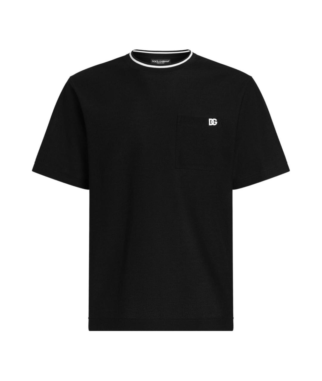 DOLCE&GABBANA Черная хлопковая футболка, фото 1