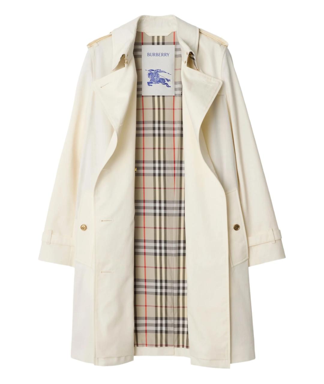 BURBERRY Бежевое хлопковое пальто, фото 1