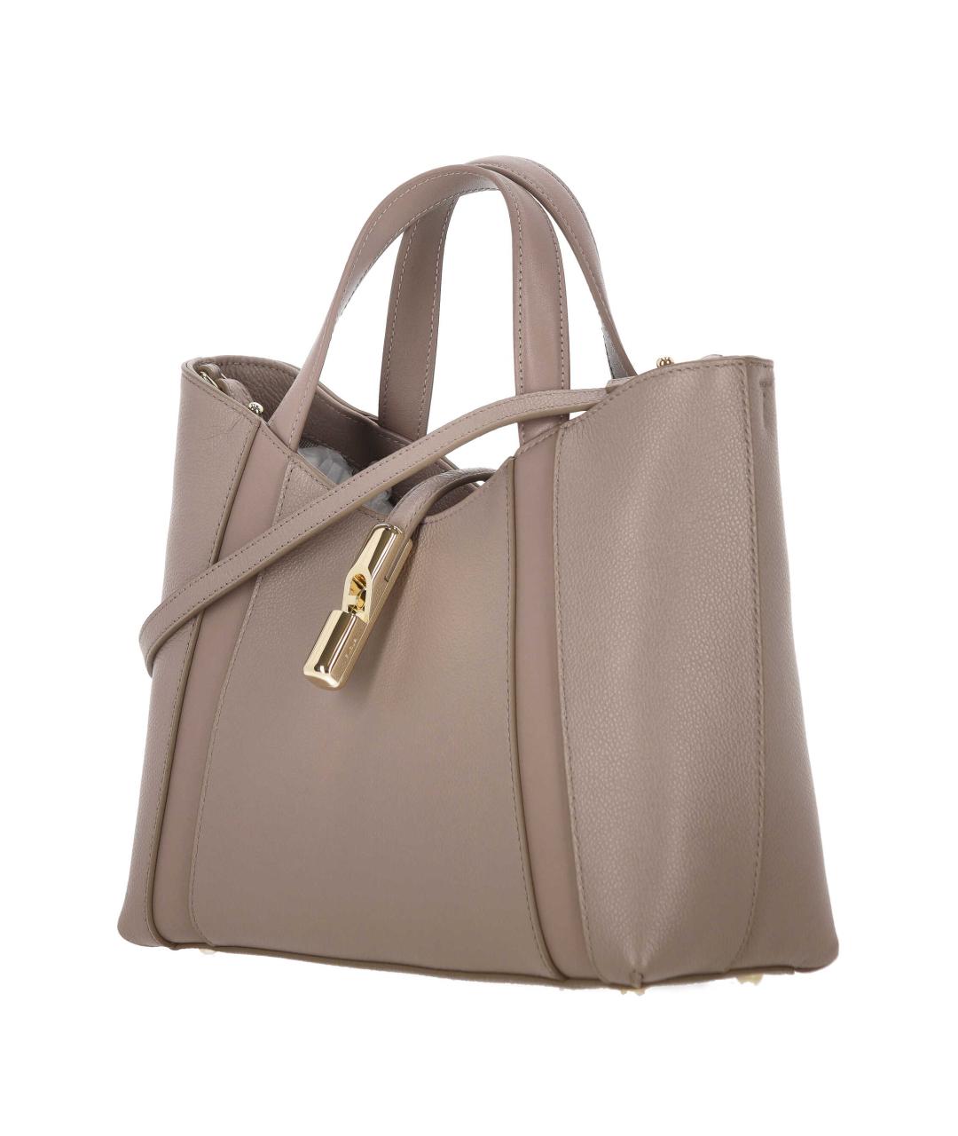 FURLA Бежевая кожаная сумка тоут, фото 2