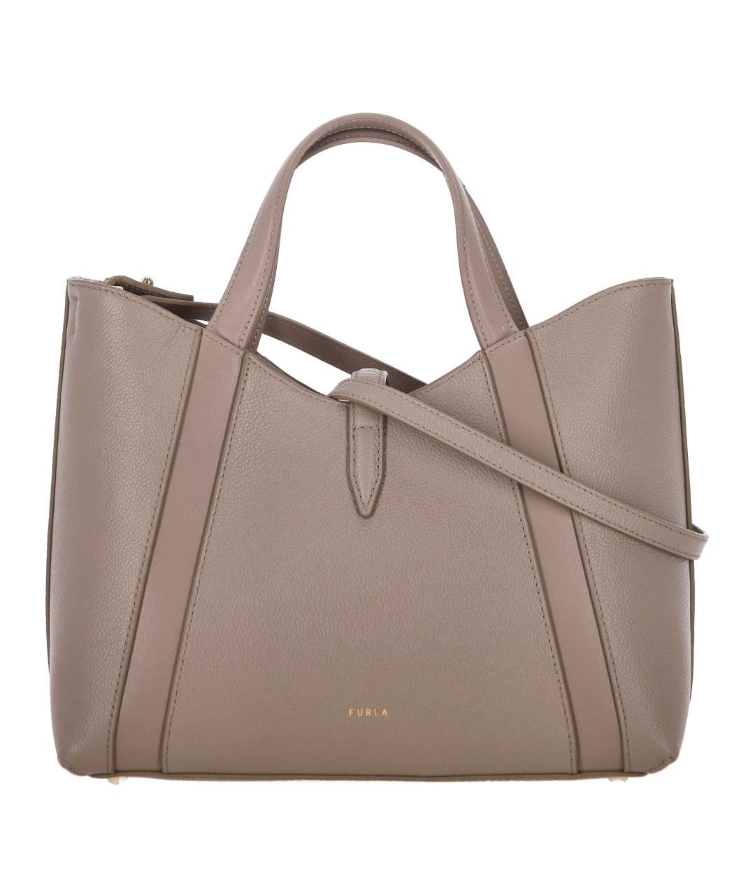 FURLA Бежевая кожаная сумка тоут, фото 3