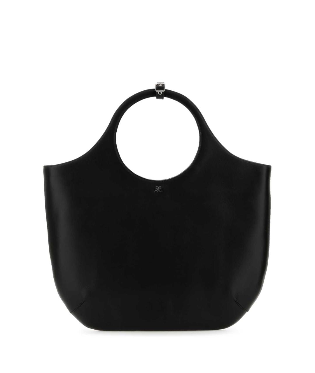 COURREGES Черная кожаная сумка тоут, фото 1