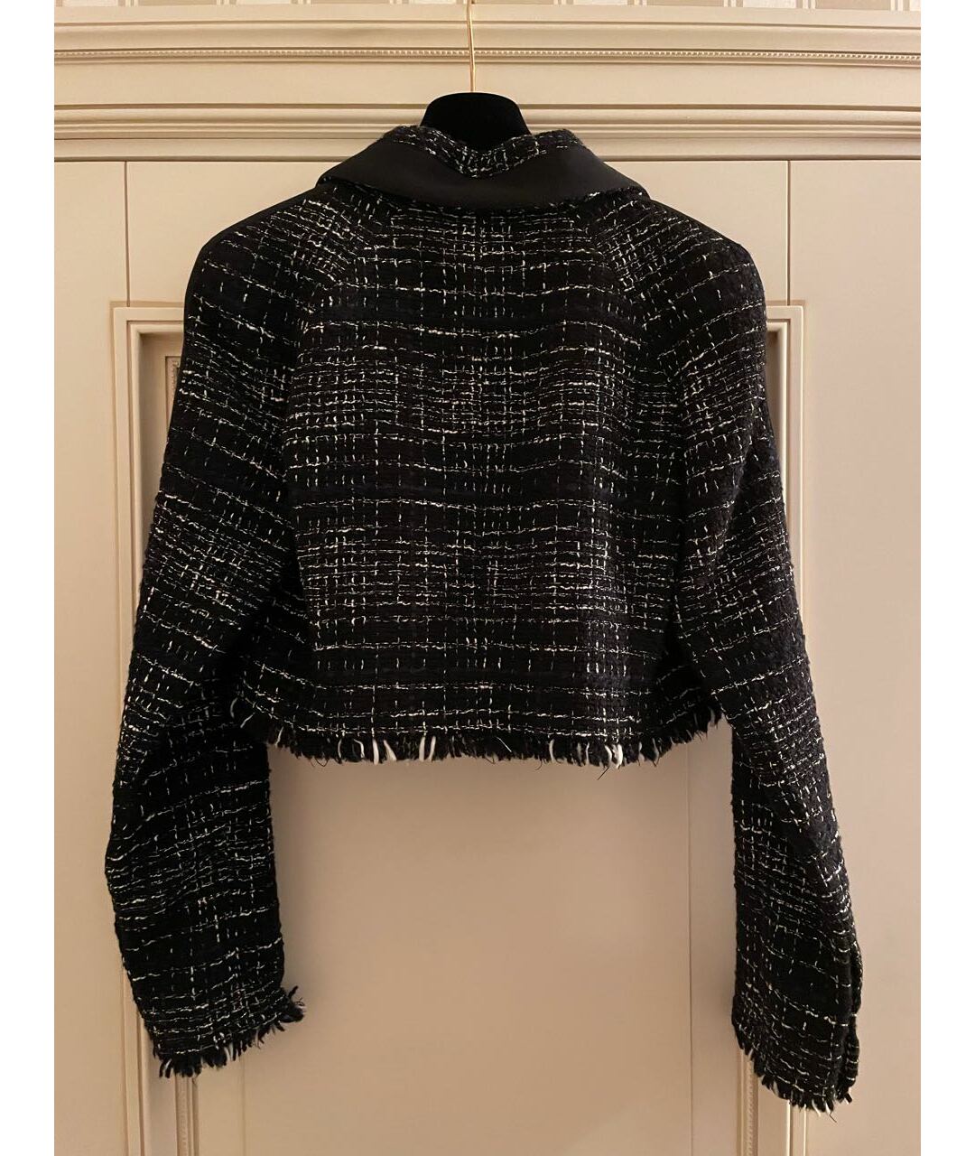 CHANEL PRE-OWNED Черный твидовый жакет/пиджак, фото 3
