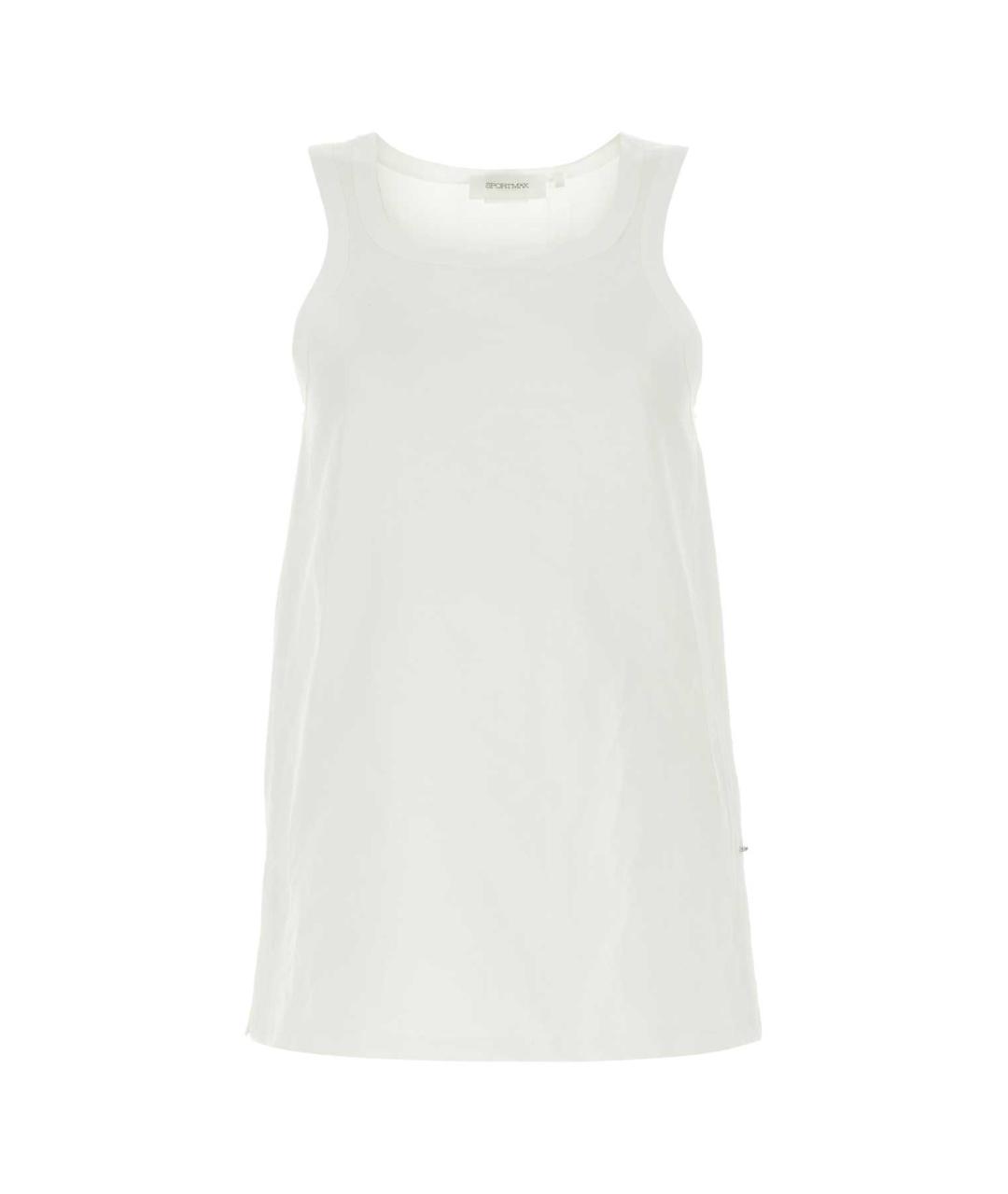 SPORTMAX Белая хлопковая футболка, фото 1