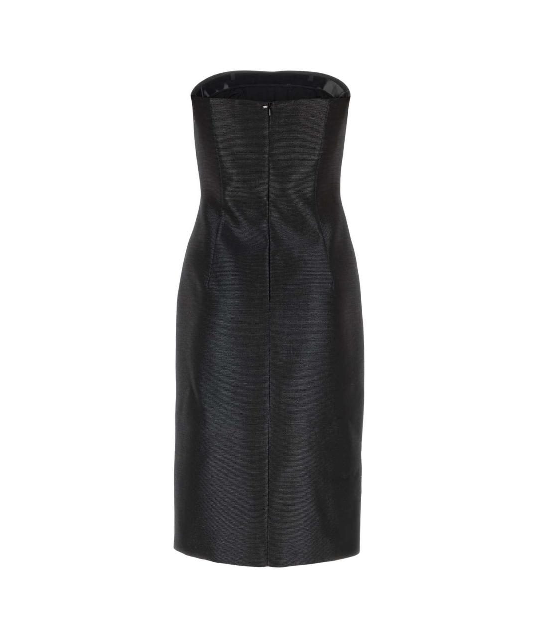 SPORTMAX Черное шерстяное коктейльное платье, фото 2