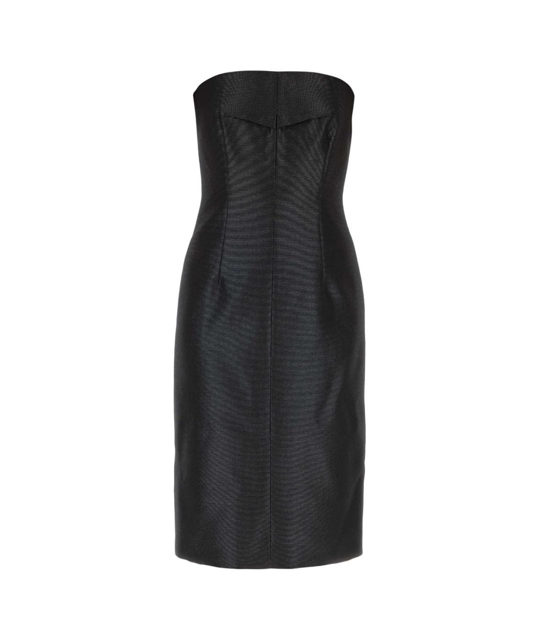 SPORTMAX Черное шерстяное коктейльное платье, фото 1