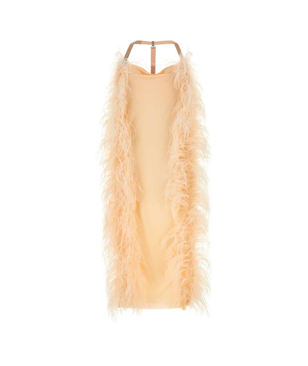 SPORTMAX Оранжевое вискозное коктейльное платье, фото 1