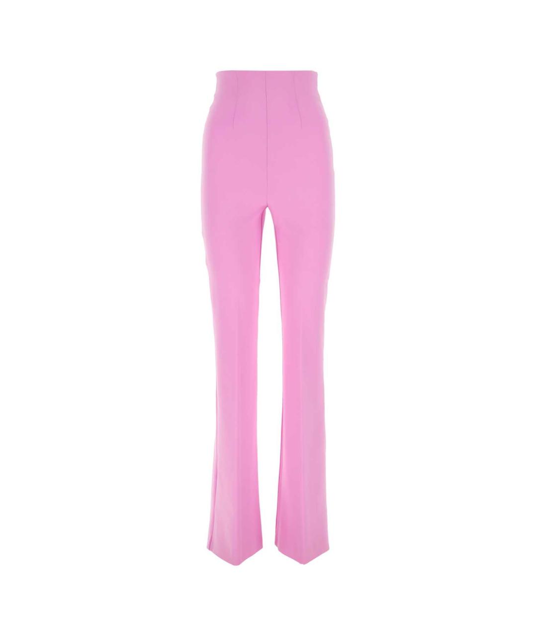 SPORTMAX Розовые полиамидовые брюки узкие, фото 1