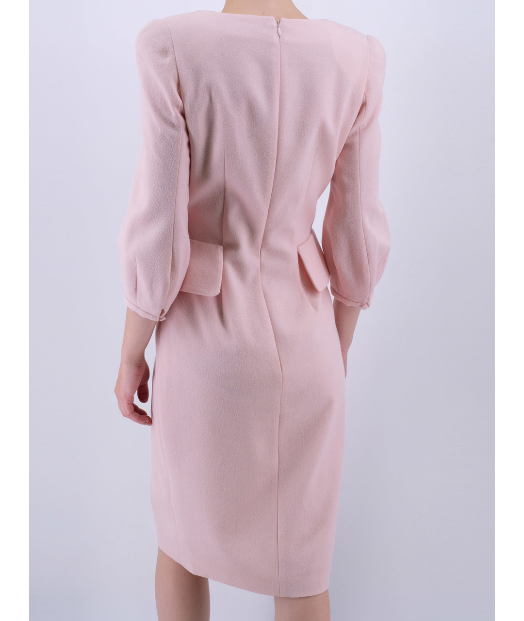 ALEXANDER MCQUEEN Розовое креповое повседневное платье, фото 3