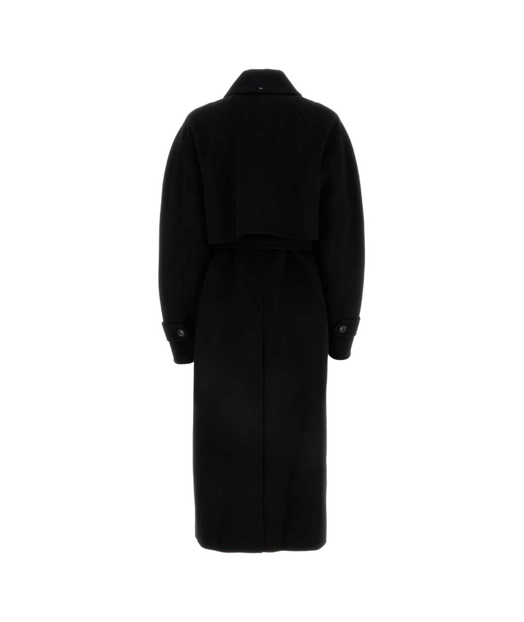 SPORTMAX Черное шерстяное пальто, фото 2