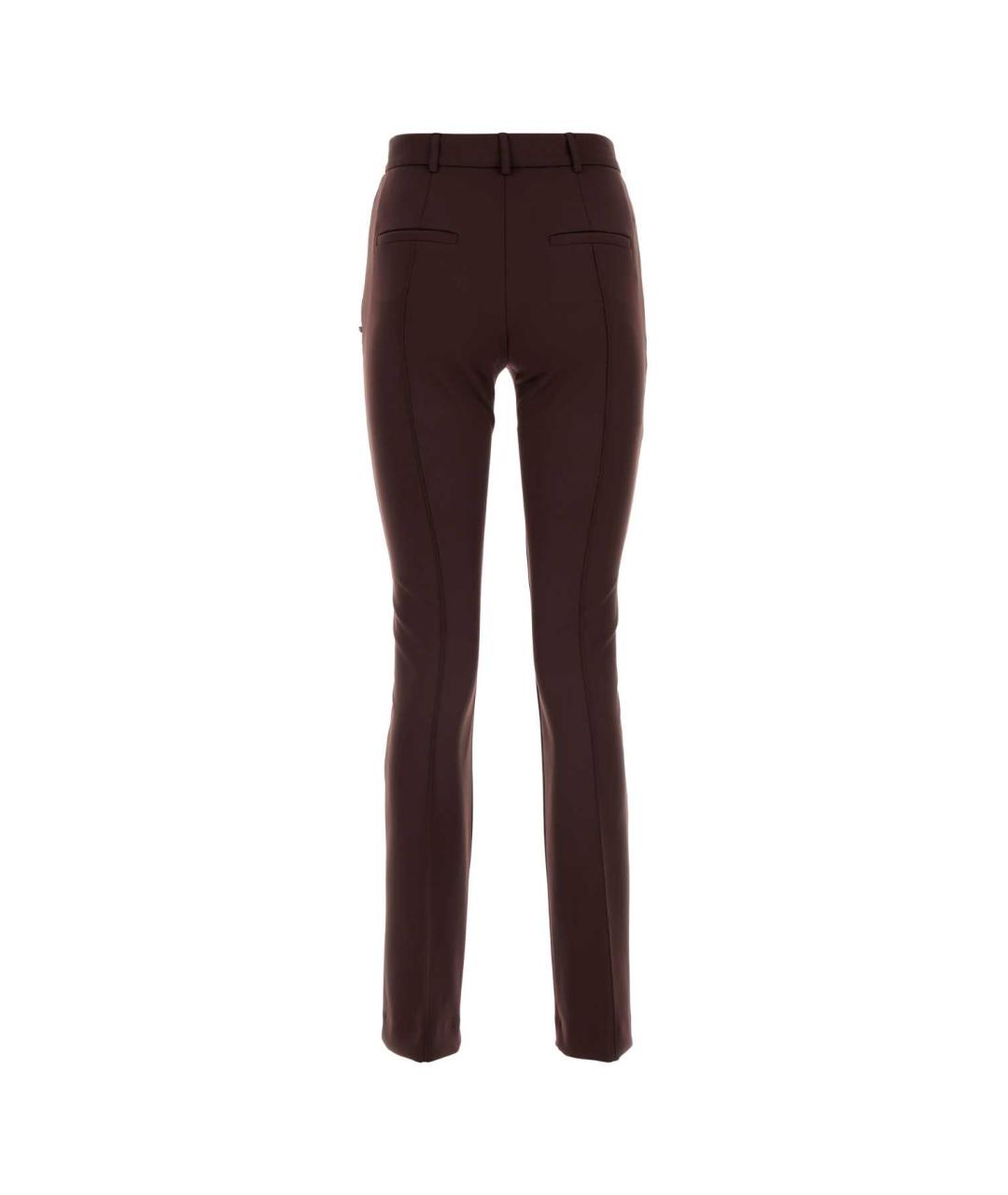 SPORTMAX Коричневые полиамидовые брюки узкие, фото 2