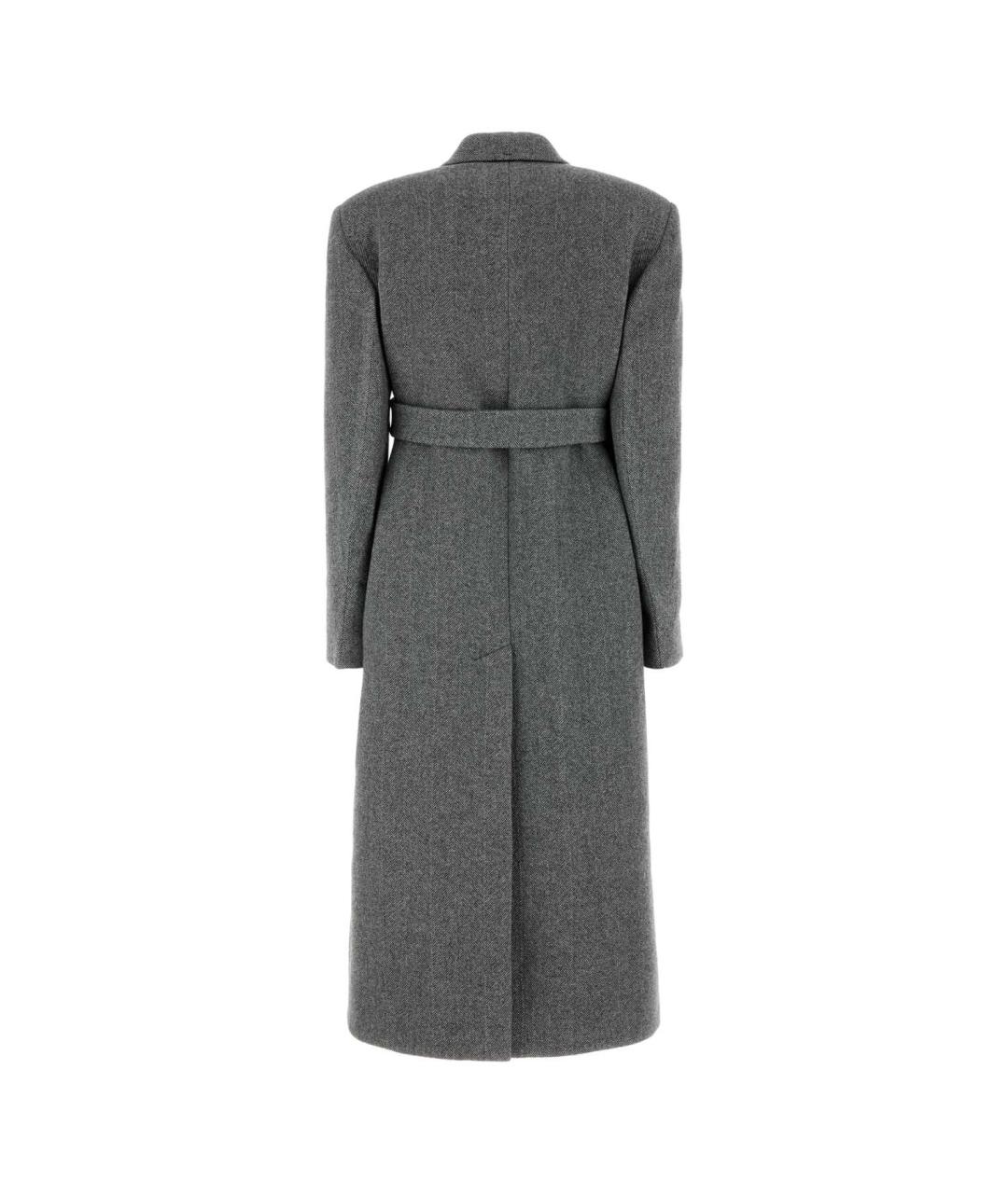 SPORTMAX Серое шерстяное пальто, фото 2