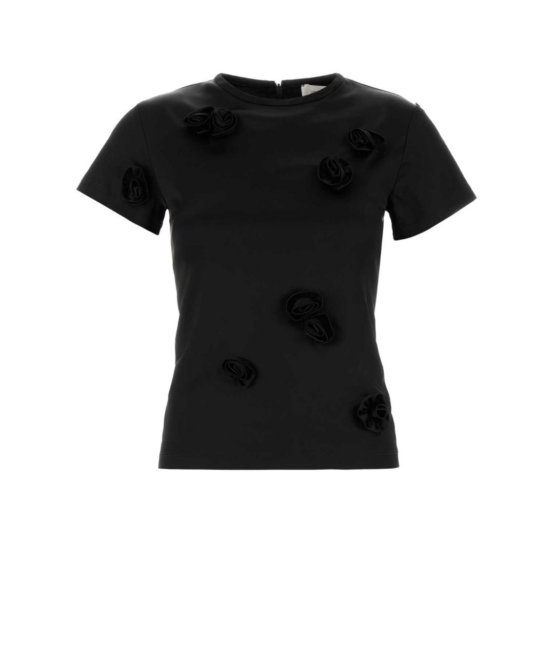 SPORTMAX Черная ацетатная футболка, фото 1