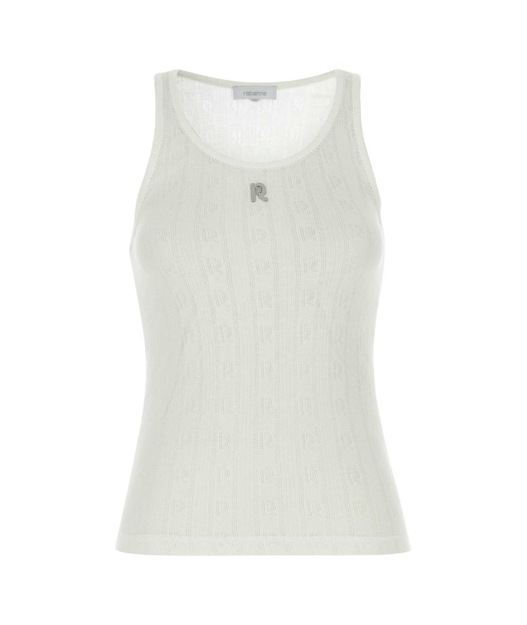 PACO RABANNE Белая хлопковая майка, фото 1