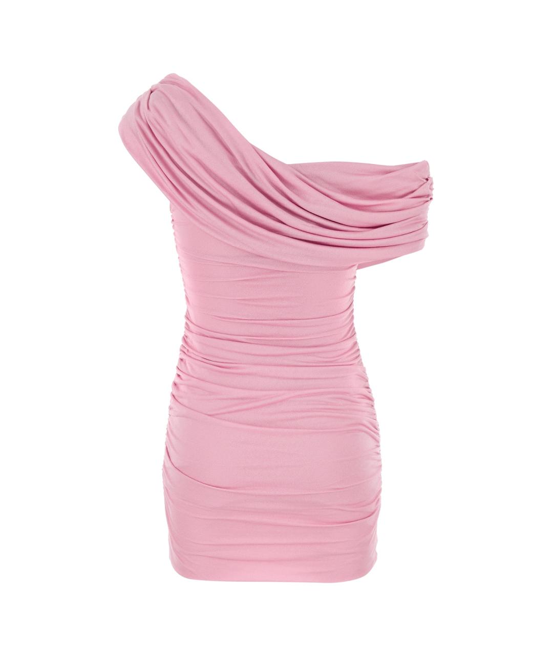 BLUMARINE Розовое вискозное коктейльное платье, фото 2