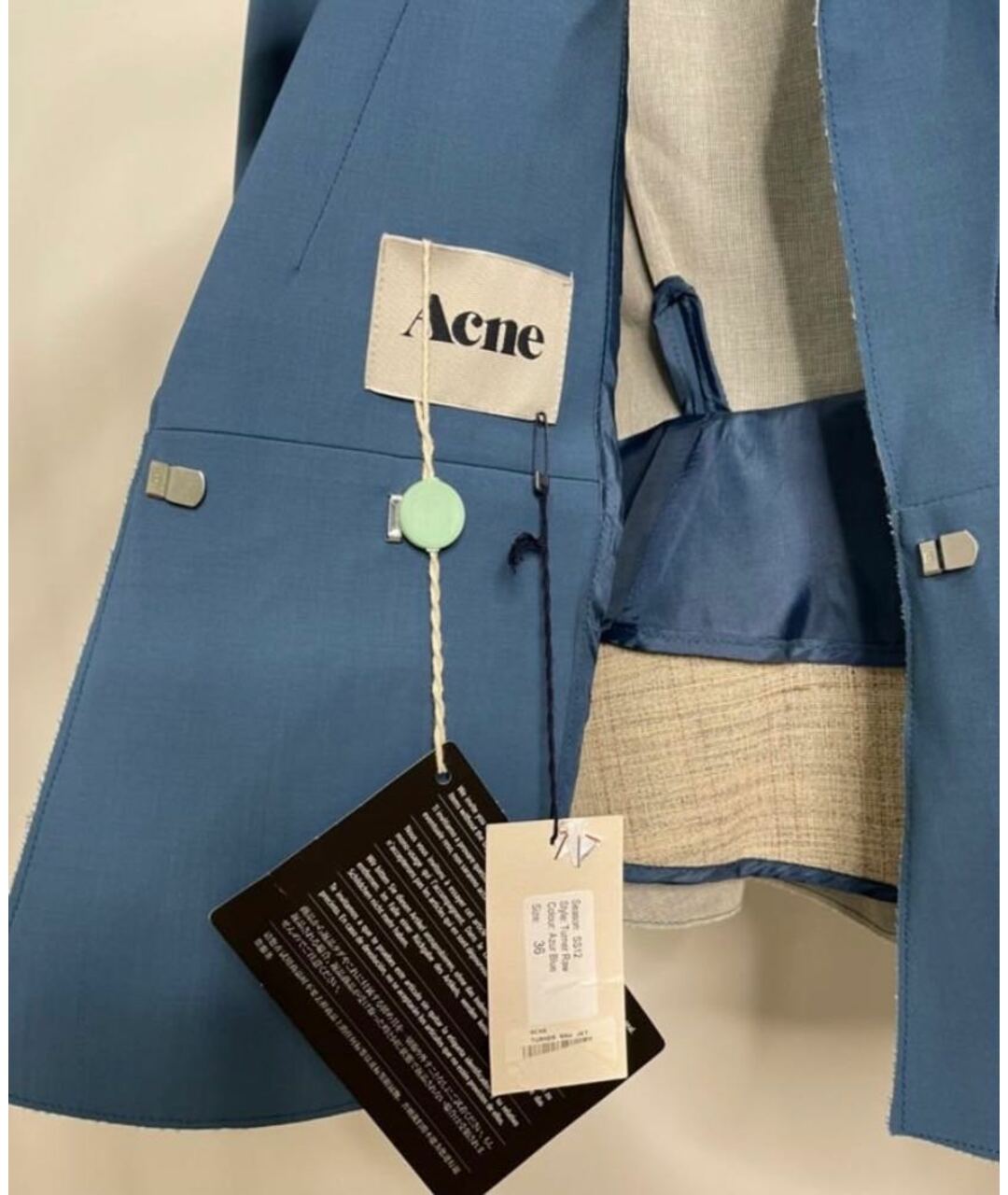 ACNE STUDIOS Синий жакет/пиджак, фото 3