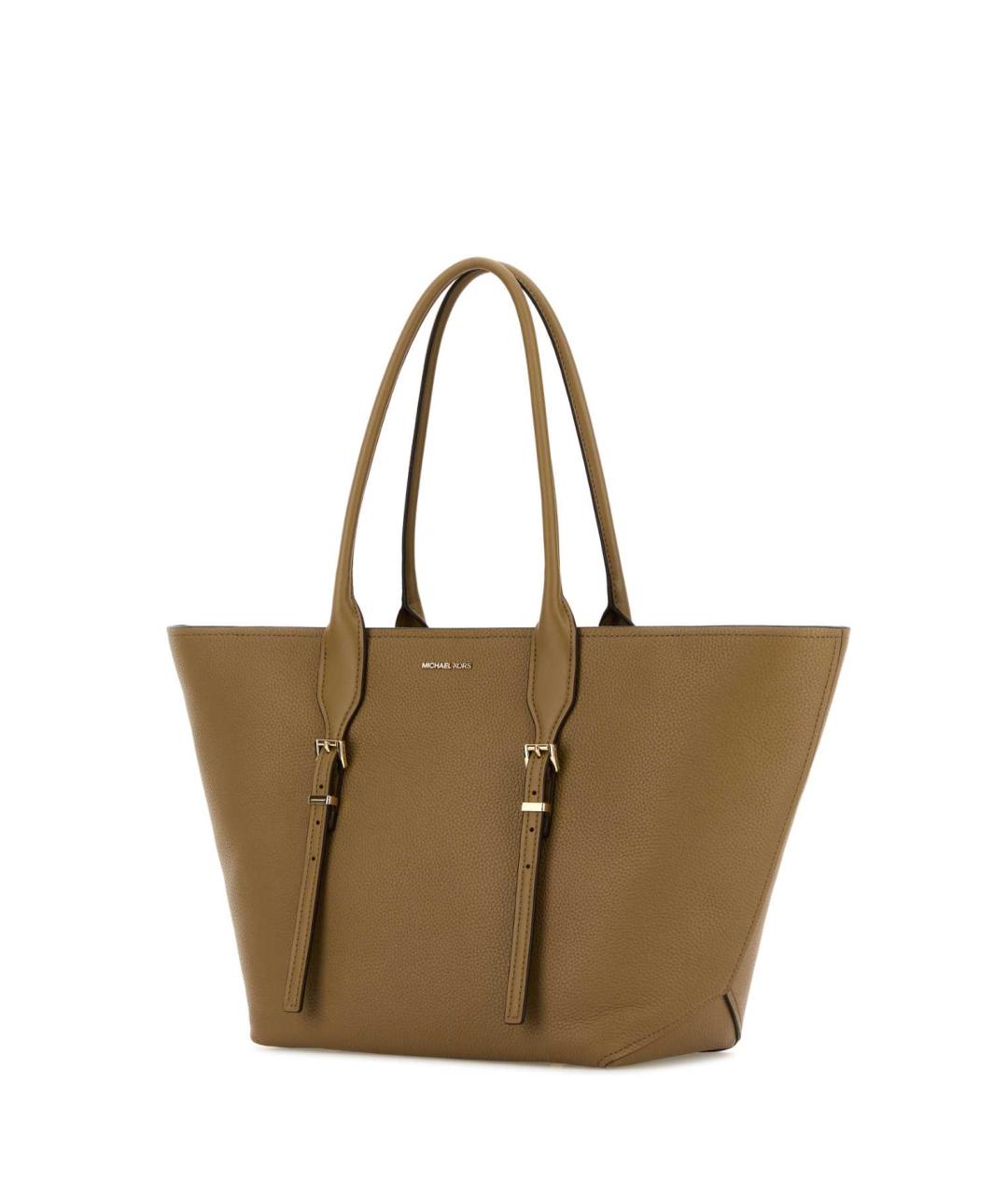 MICHAEL KORS Бежевая кожаная сумка тоут, фото 2