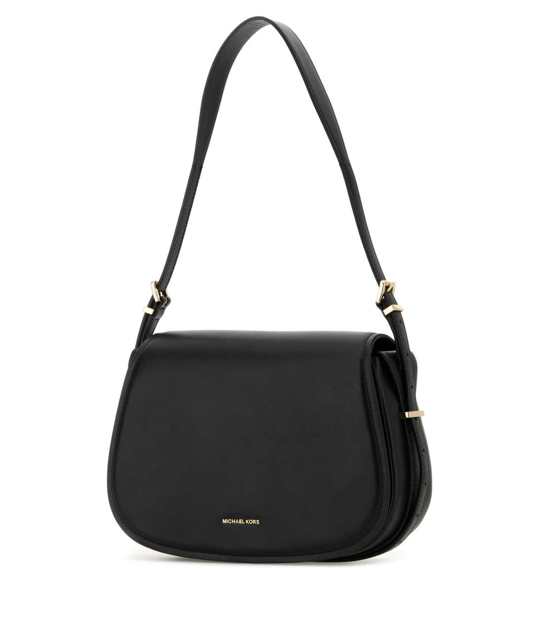 MICHAEL KORS Черная кожаная сумка через плечо, фото 2