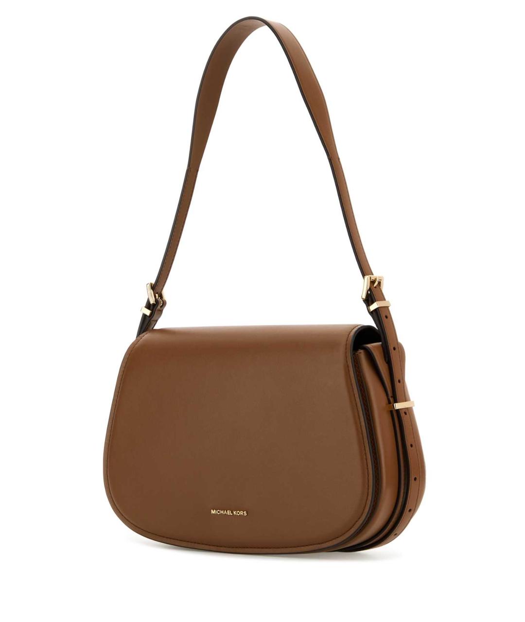 MICHAEL KORS Коричневая кожаная сумка через плечо, фото 2