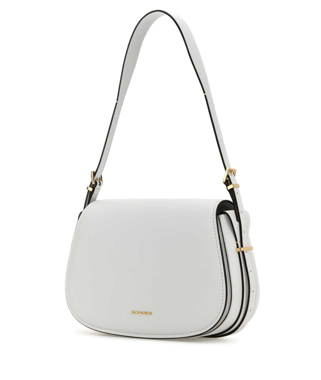 MICHAEL KORS Белая кожаная сумка через плечо, фото 2