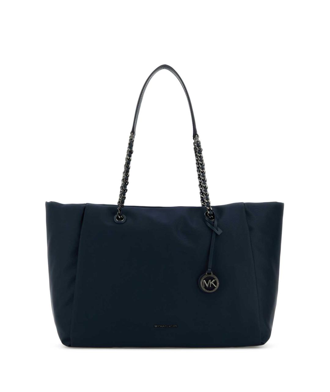 MICHAEL MICHAEL KORS Темно-синяя синтетическая сумка тоут, фото 1