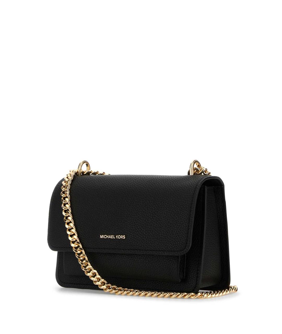 MICHAEL MICHAEL KORS Черная кожаная сумка через плечо, фото 2