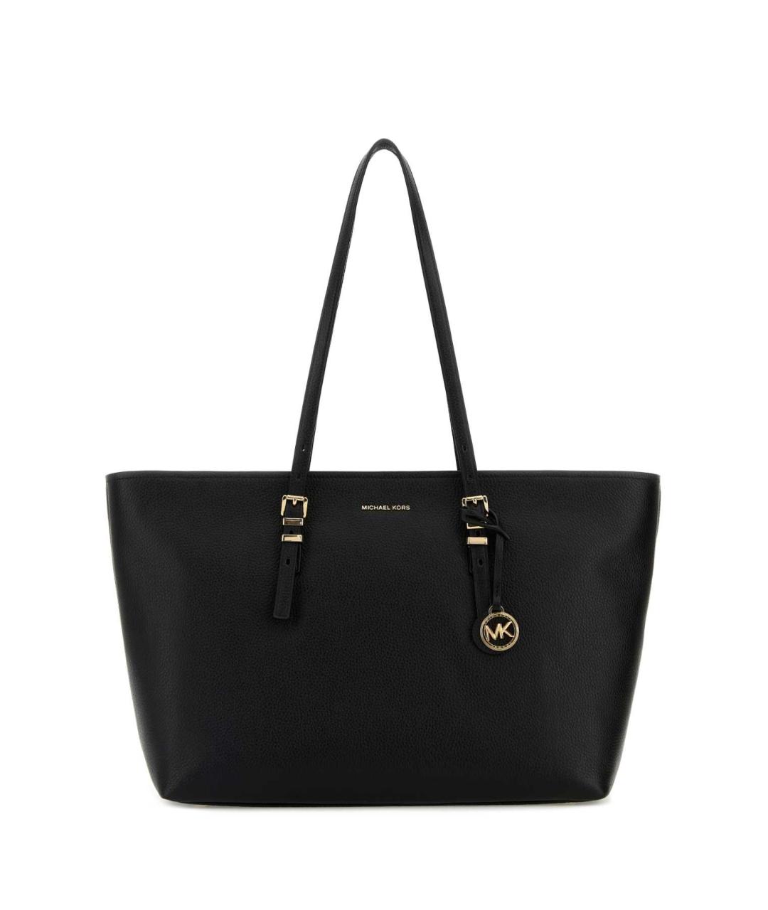 MICHAEL MICHAEL KORS Черная кожаная сумка тоут, фото 1