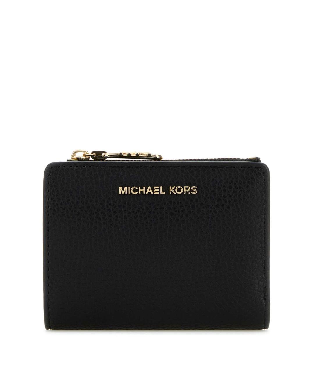 MICHAEL KORS Черный кожаный кошелек, фото 1
