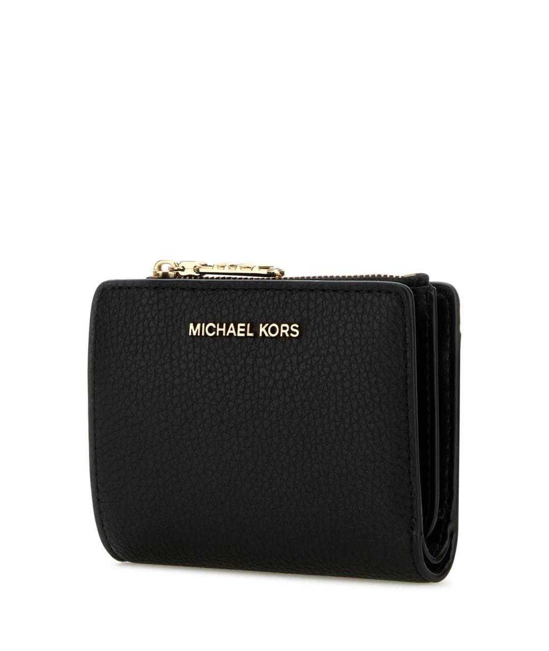 MICHAEL KORS Черный кожаный кошелек, фото 2