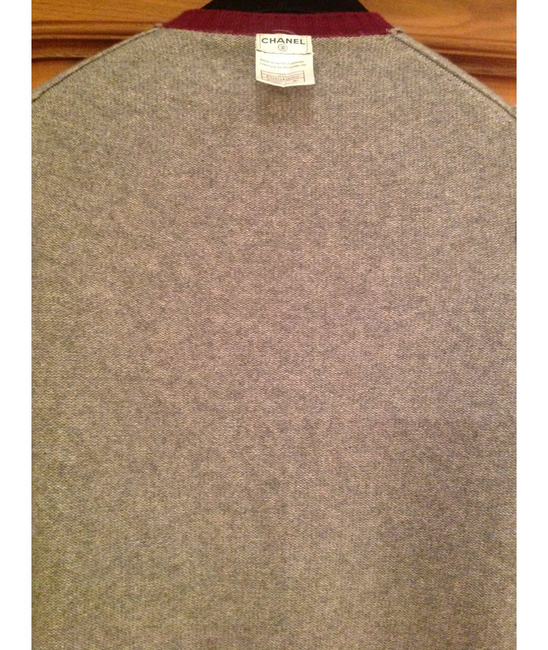 CHANEL PRE-OWNED Серый кашемировый джемпер / свитер, фото 3