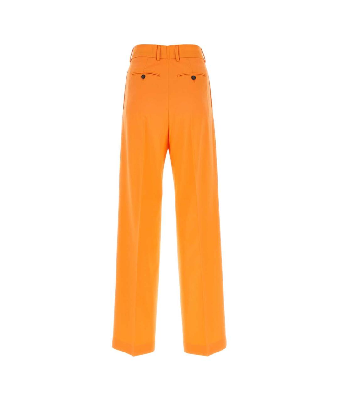 MSGM Оранжевое шерстяные прямые брюки, фото 2