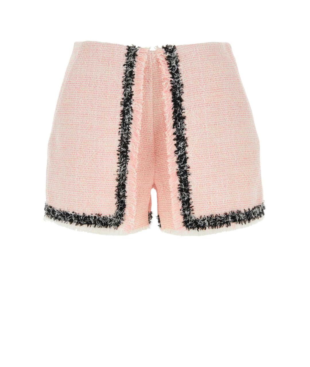 MSGM Розовые твидовые шорты, фото 1