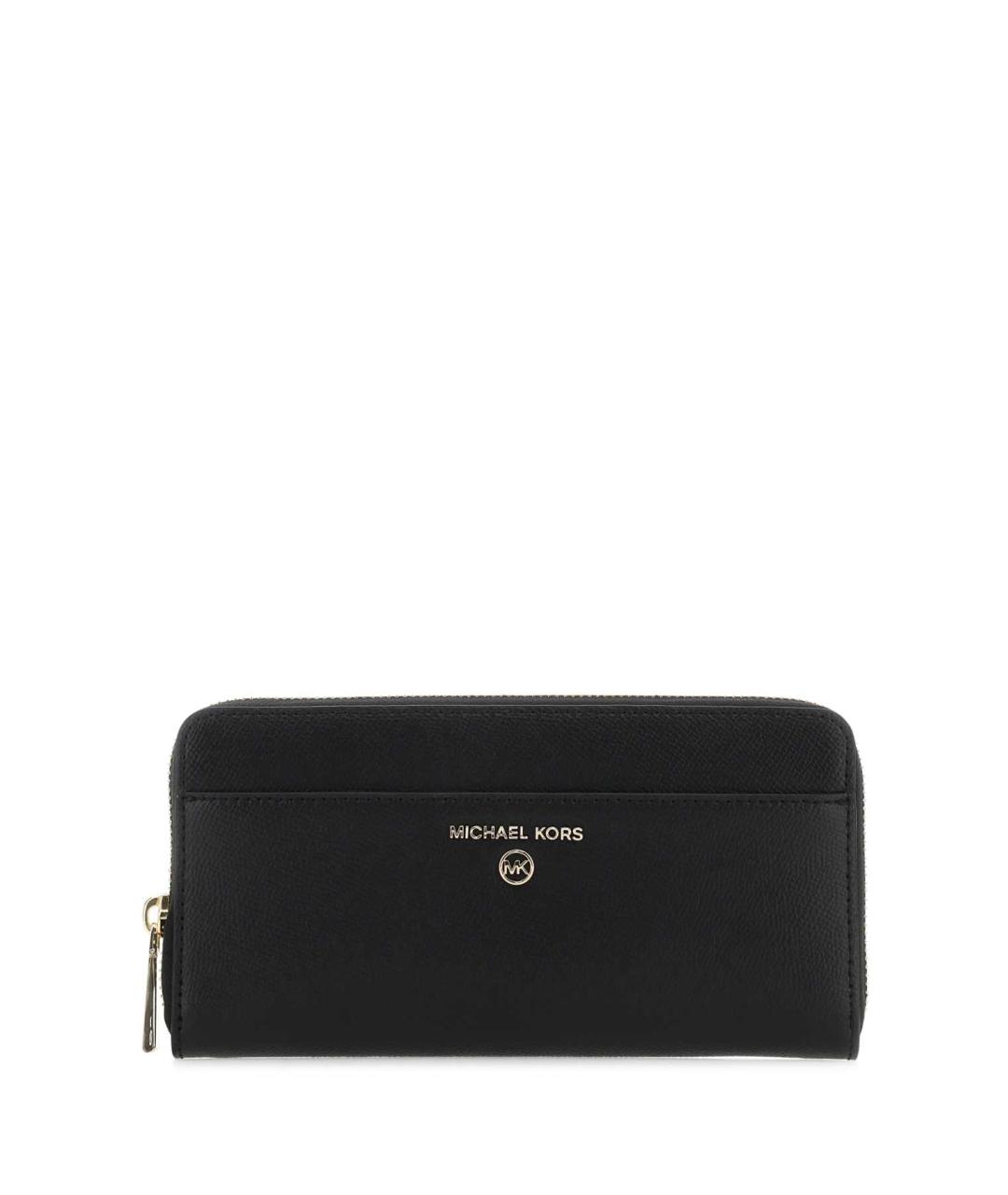 MICHAEL KORS Черный кожаный кошелек, фото 1