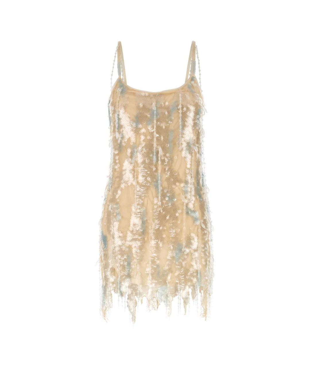 BLUMARINE Золотое полиэстеровое коктейльное платье, фото 1