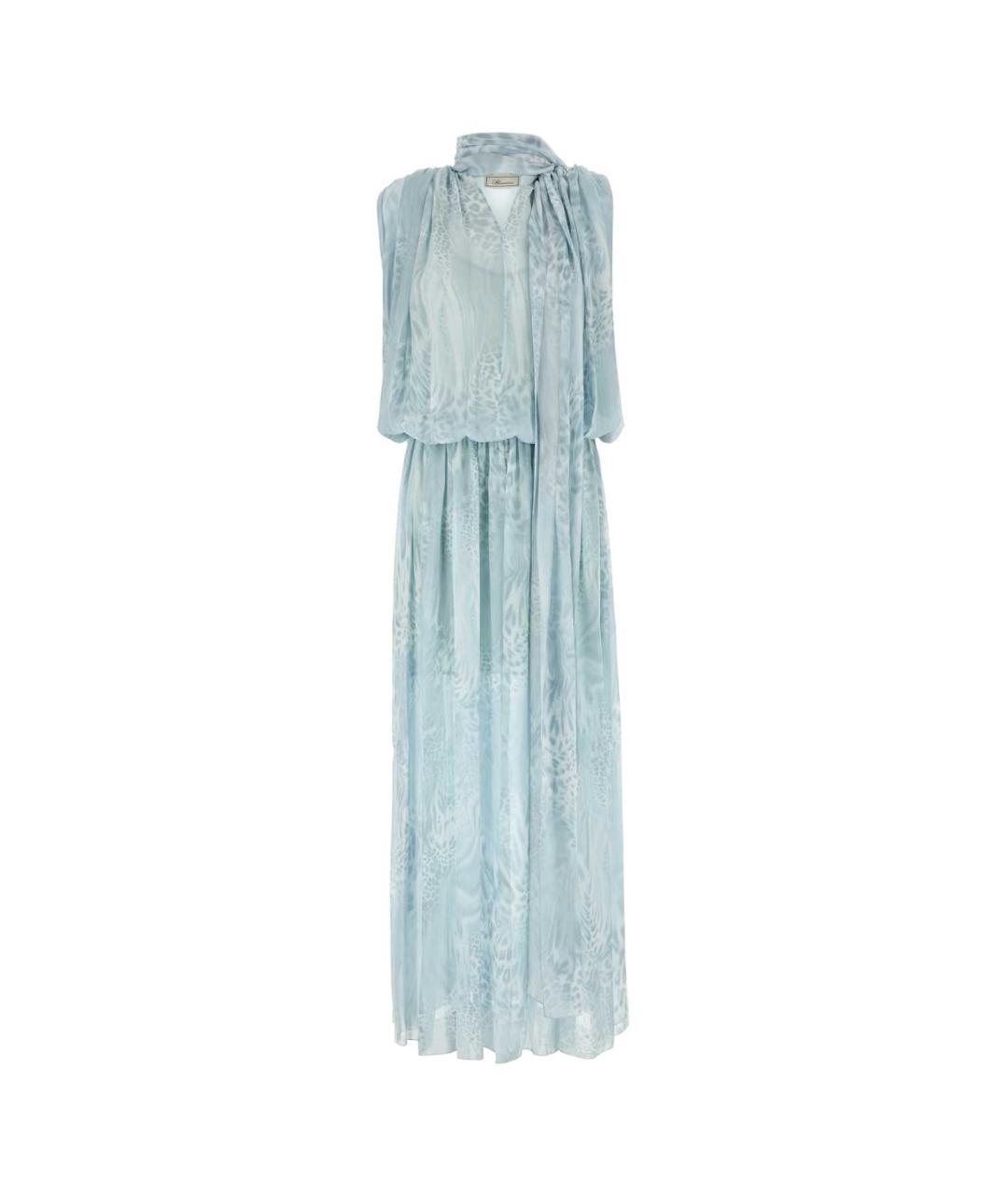 BLUMARINE Голубое вискозное повседневное платье, фото 1