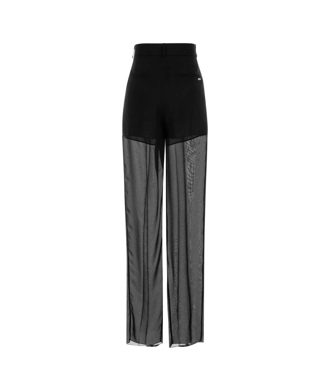 BLUMARINE Черные полиэстеровые прямые брюки, фото 2