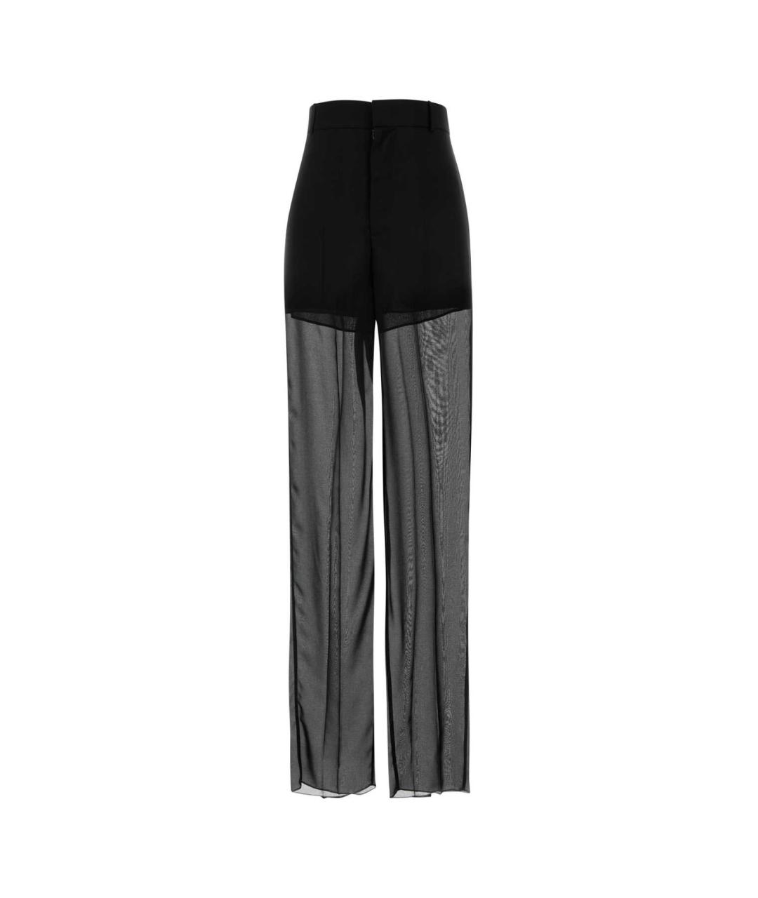 BLUMARINE Черные полиэстеровые прямые брюки, фото 1