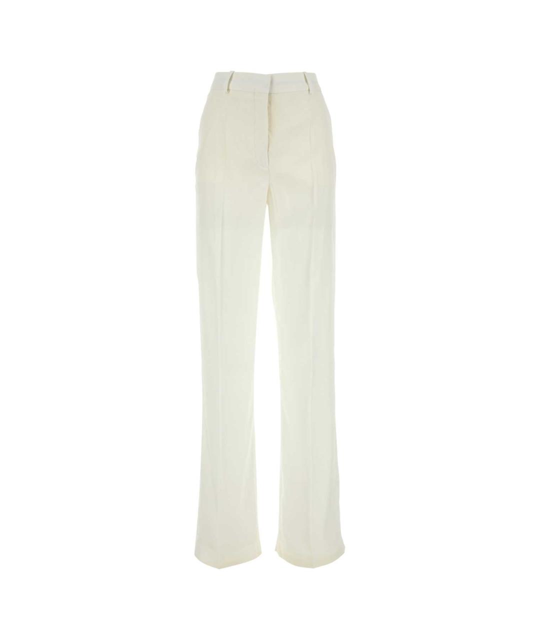 STELLA MCCARTNEY Белые вискозные прямые брюки, фото 1