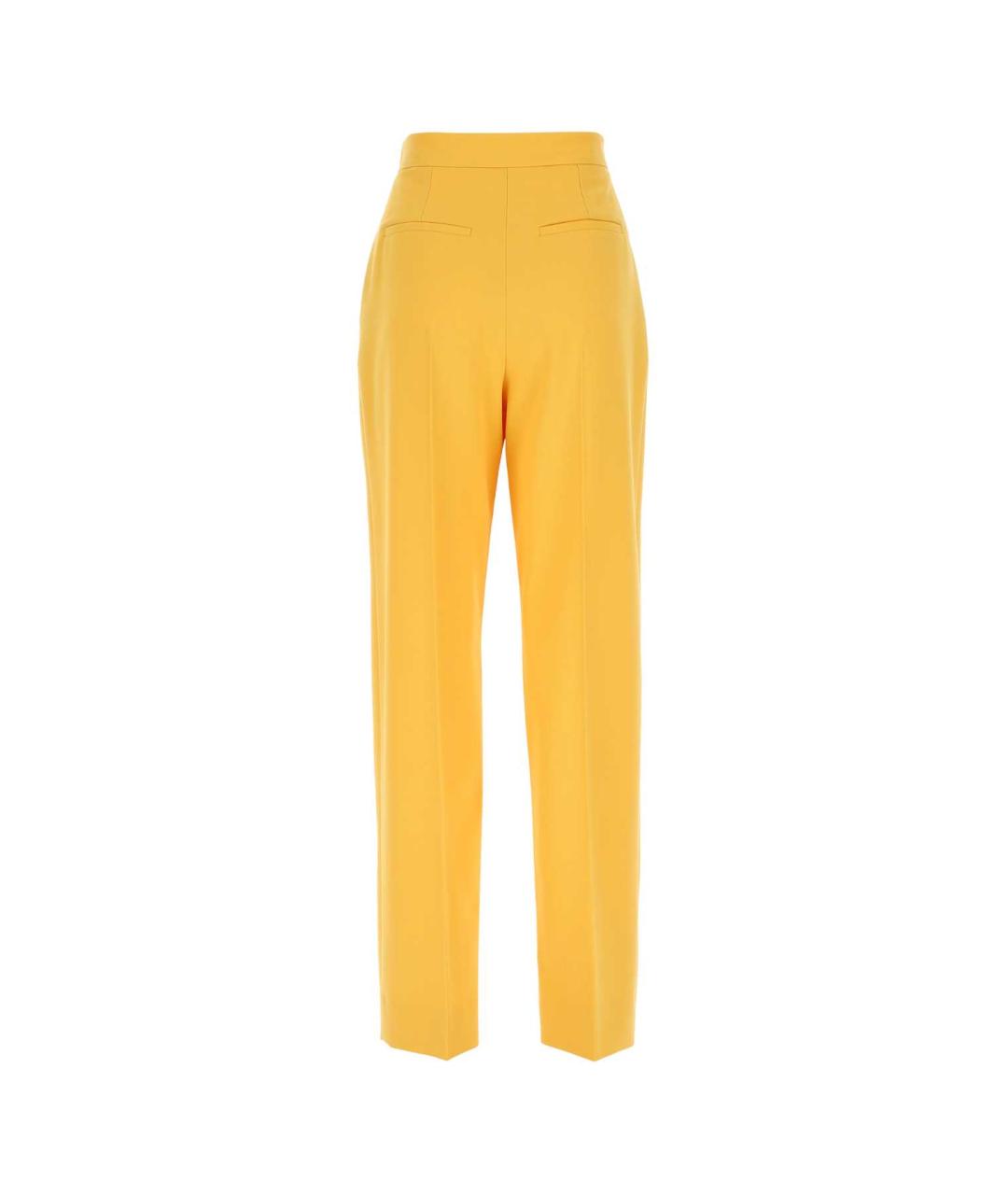 STELLA MCCARTNEY Желтые полиэстеровые прямые брюки, фото 2