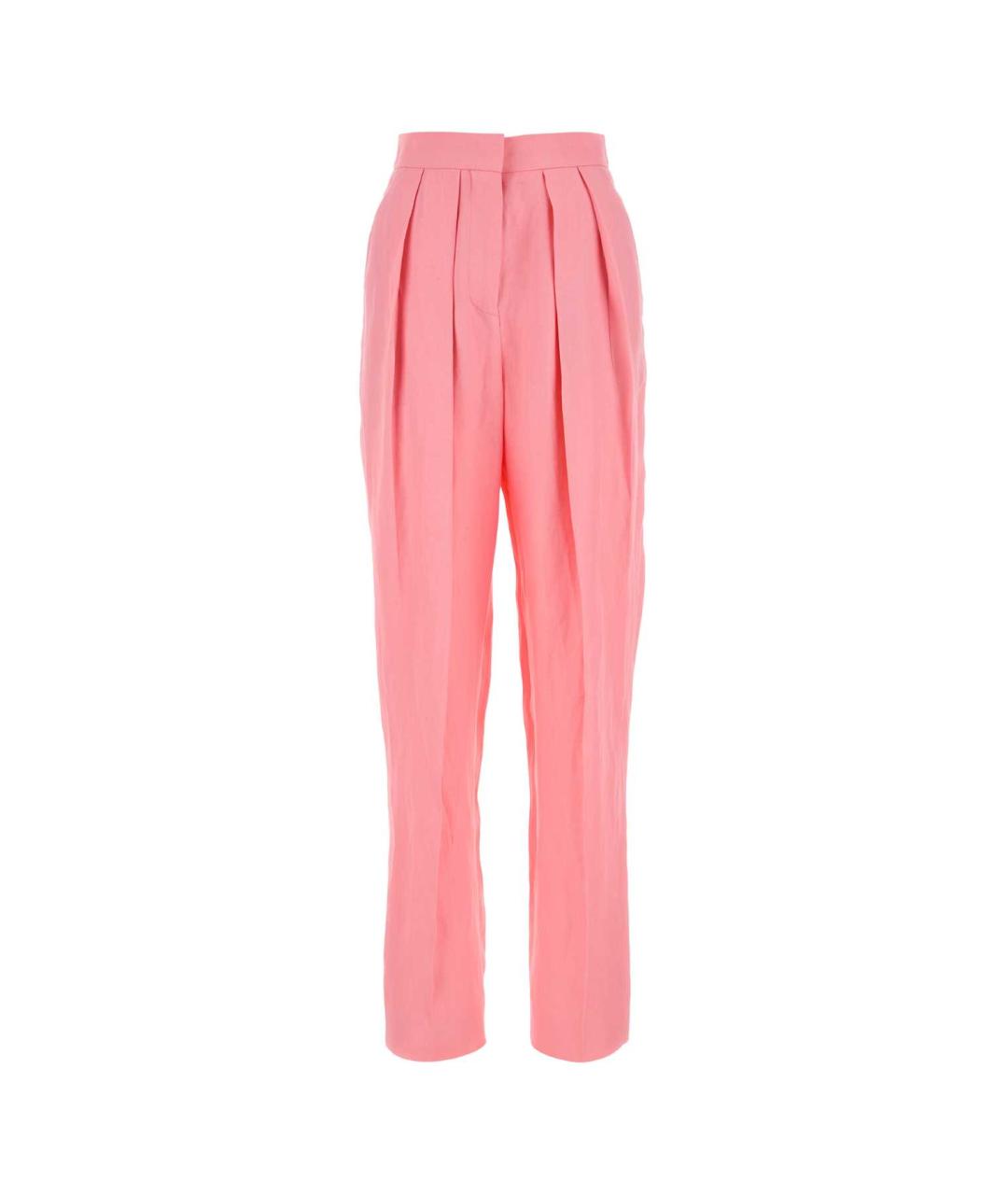 STELLA MCCARTNEY Розовые вискозные прямые брюки, фото 1