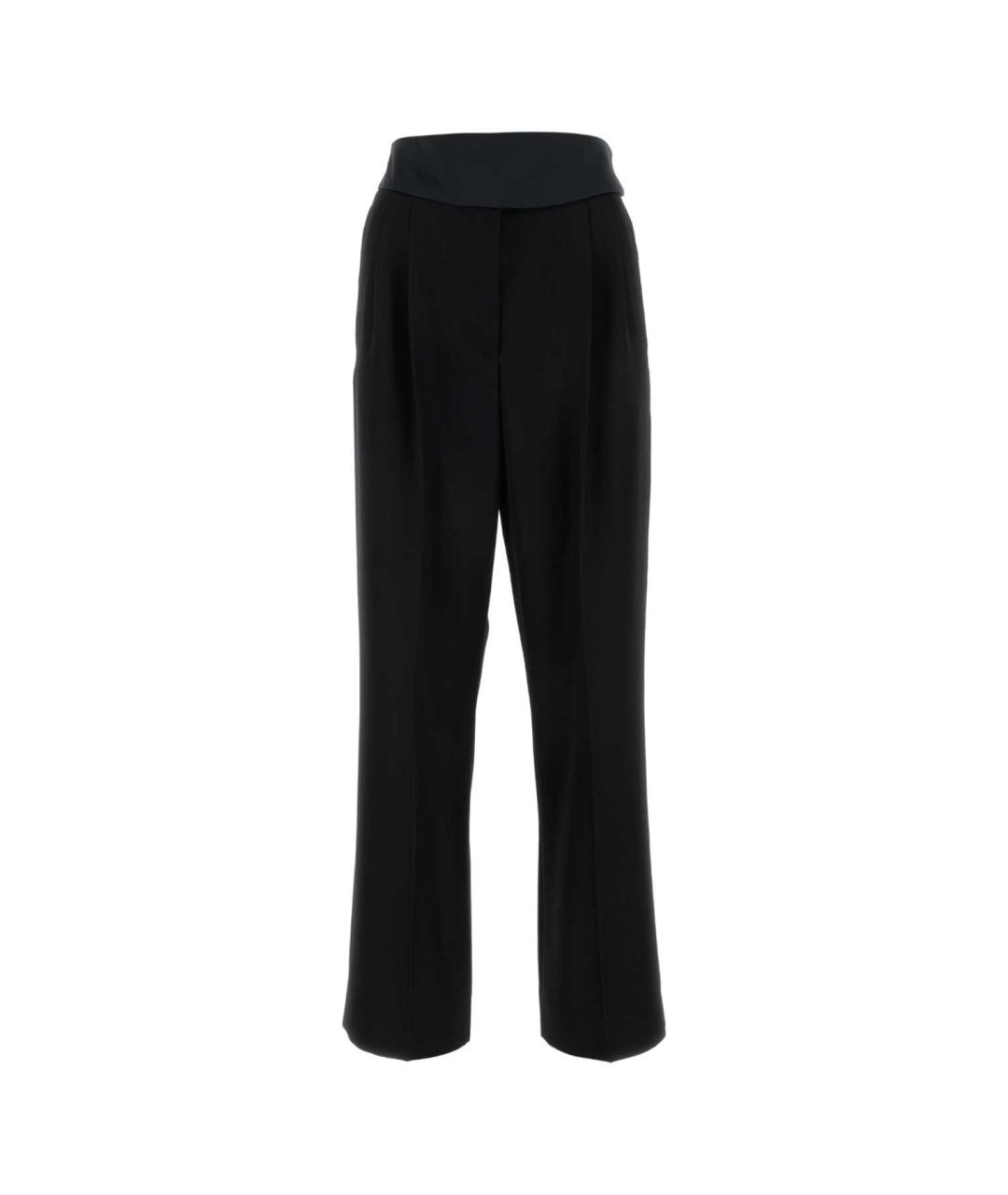 STELLA MCCARTNEY Черные шерстяные прямые брюки, фото 1