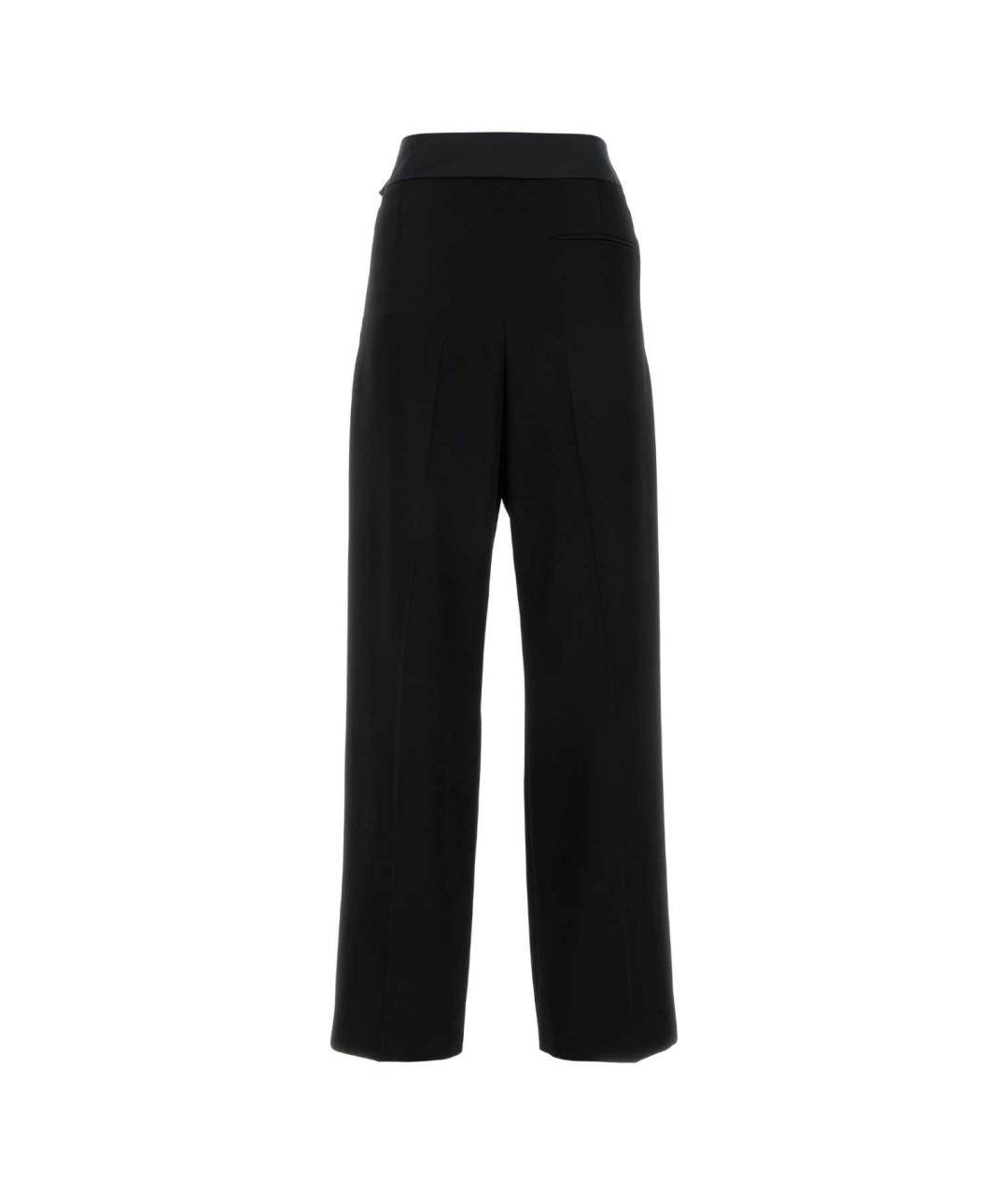 STELLA MCCARTNEY Черные шерстяные прямые брюки, фото 2