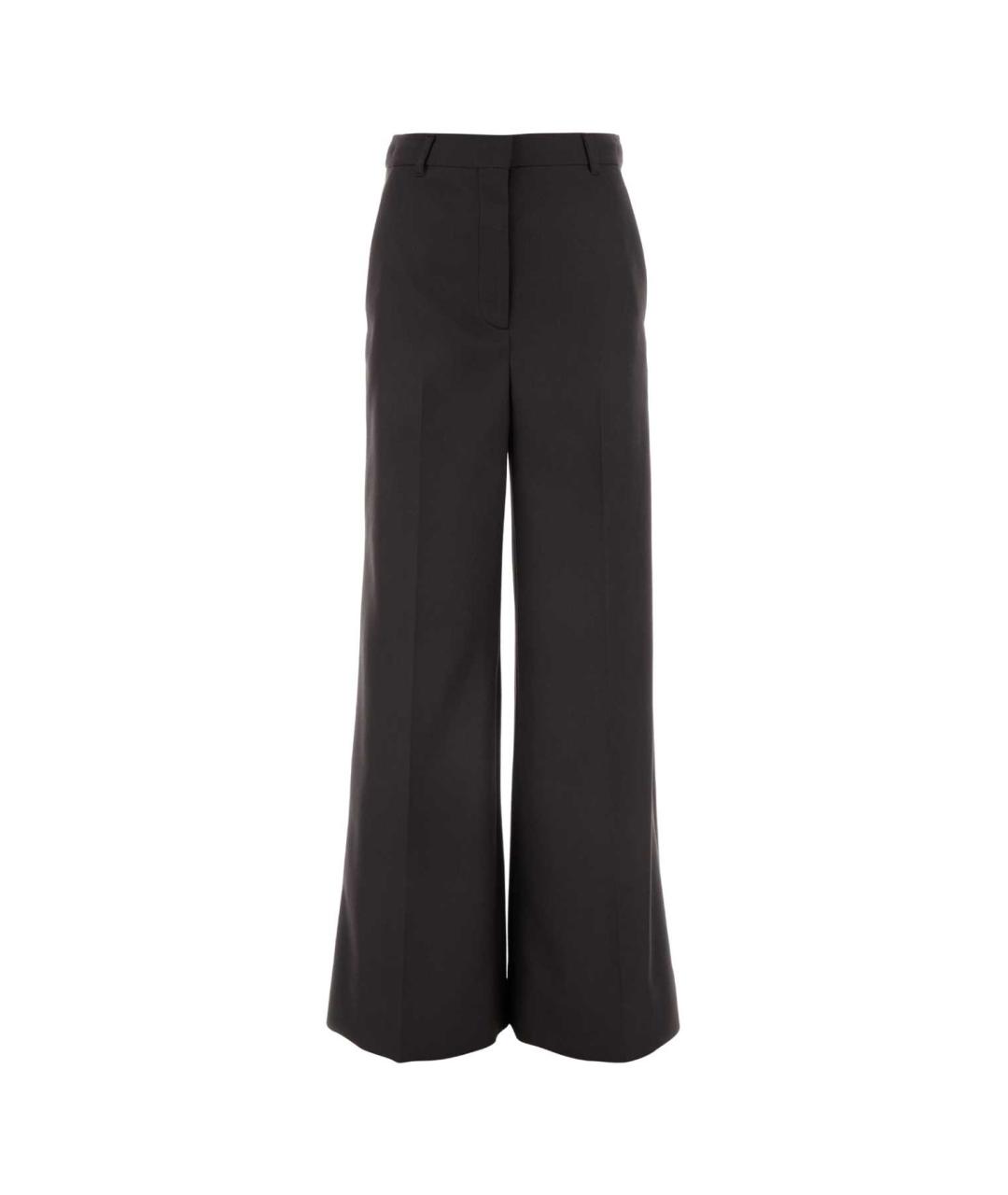 STELLA MCCARTNEY Коричневые шерстяные прямые брюки, фото 1