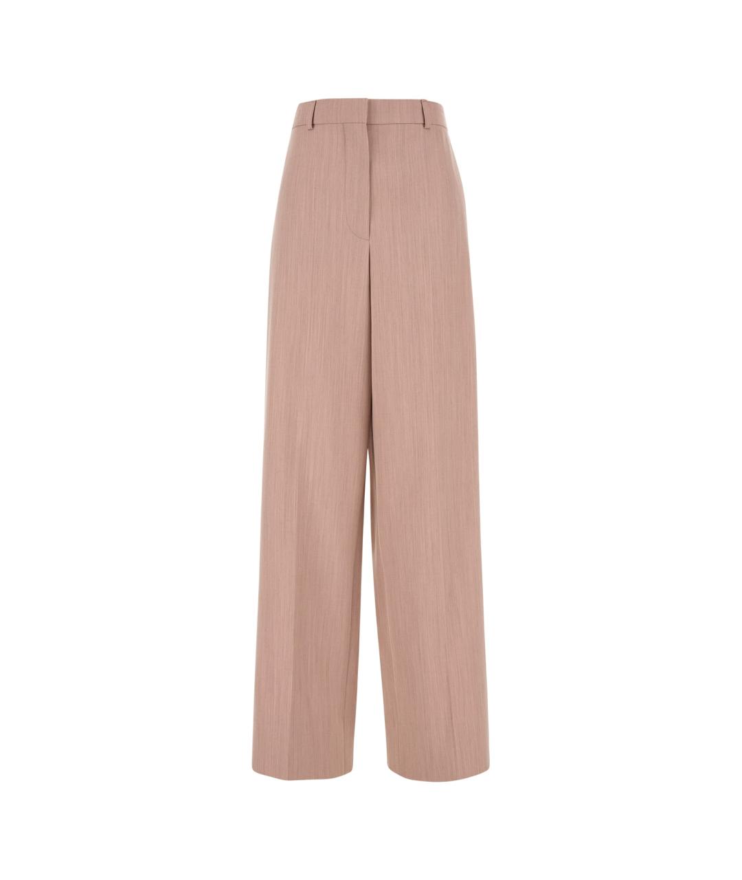 STELLA MCCARTNEY Розовые шерстяные прямые брюки, фото 1