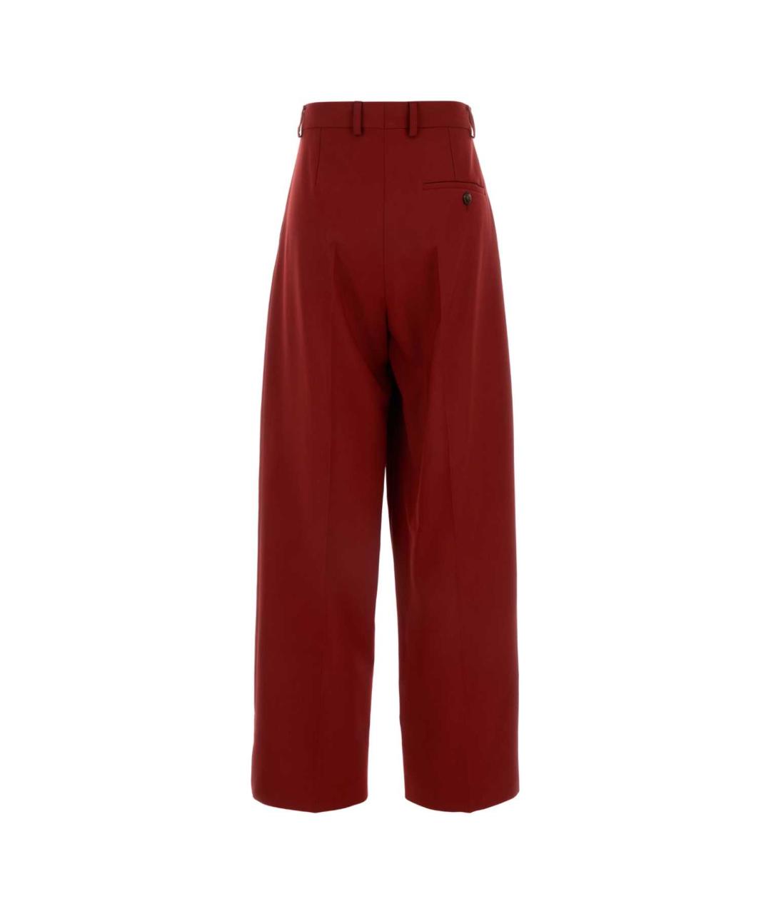 STELLA MCCARTNEY Красные шерстяные прямые брюки, фото 2