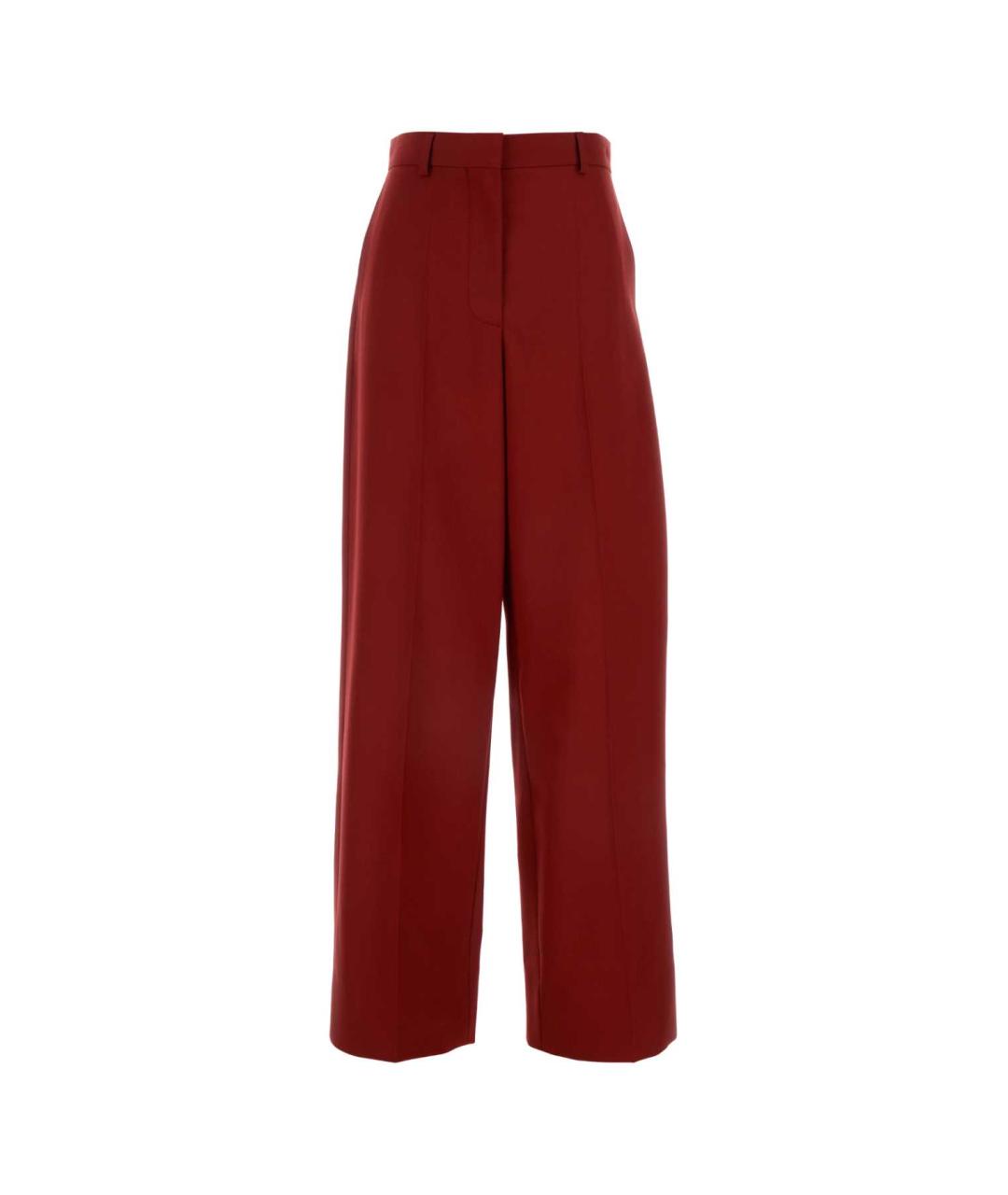 STELLA MCCARTNEY Красные шерстяные прямые брюки, фото 1