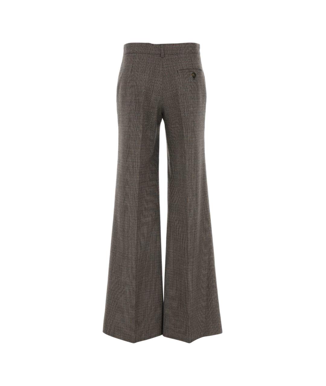 STELLA MCCARTNEY Антрацитовые шерстяные прямые брюки, фото 2