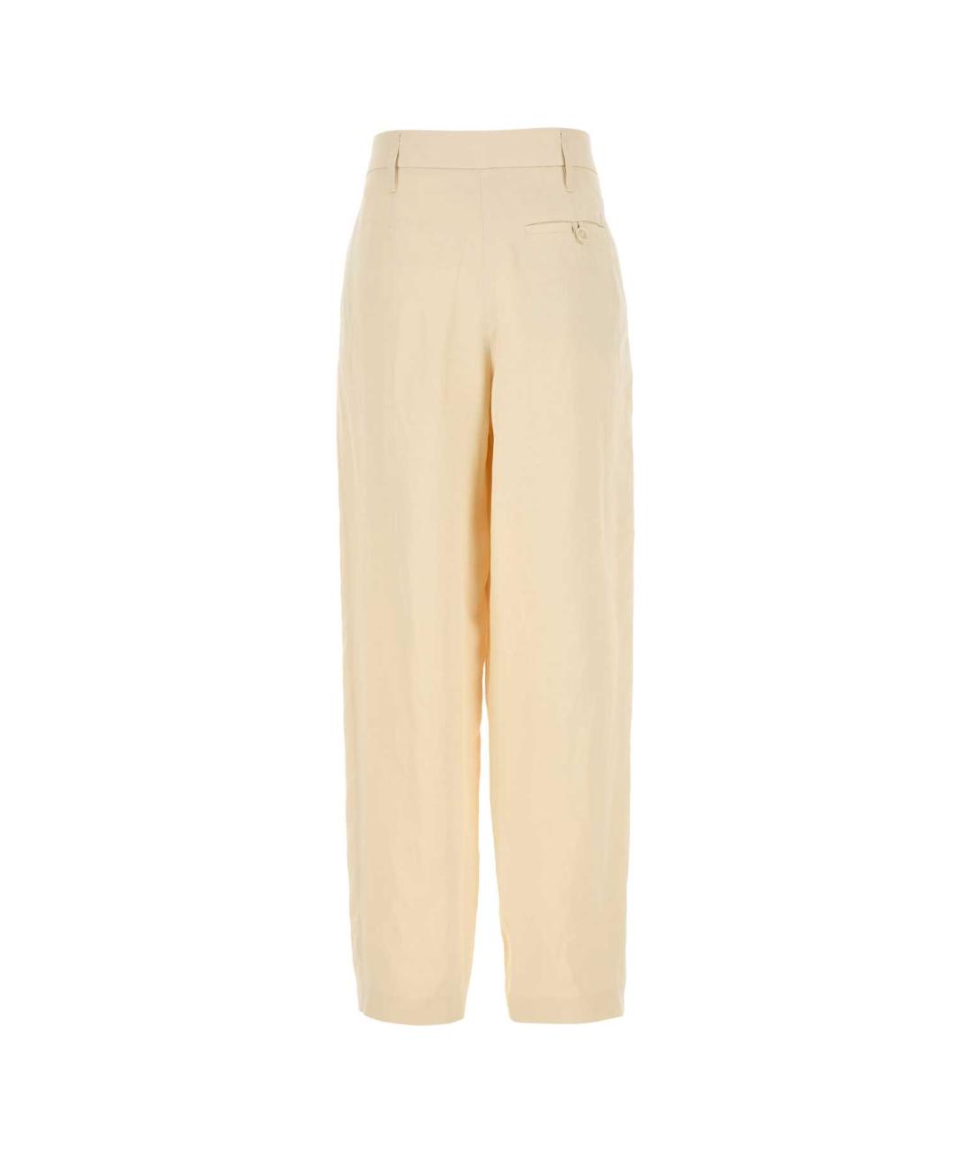 STELLA MCCARTNEY Бежевые вискозные прямые брюки, фото 2