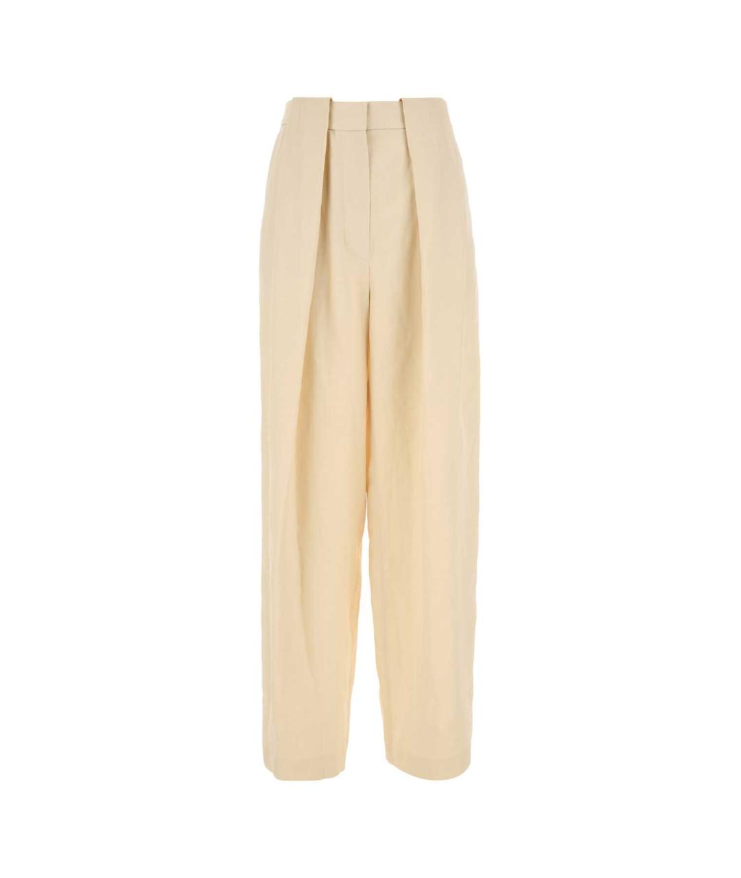 STELLA MCCARTNEY Бежевые вискозные прямые брюки, фото 1