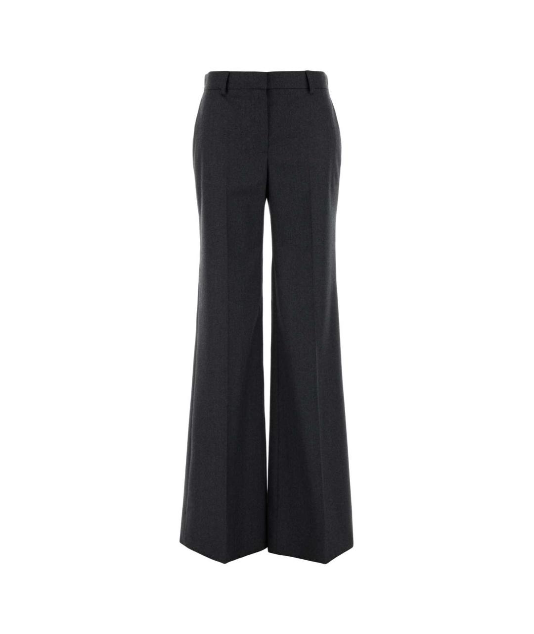 STELLA MCCARTNEY Антрацитовые шерстяные прямые брюки, фото 1